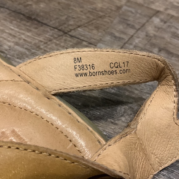 Born mai easy sandals leather strap ankle size 8 Tan - Picture 6 of 7